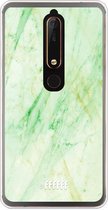 Nokia 6 (2018) Hoesje Transparant TPU Case - Pistachio Marble #ffffff