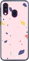 Samsung Galaxy A50 Hoesje Transparant TPU Case - Terrazzo N°8 #ffffff