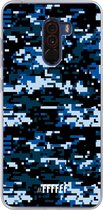 Xiaomi Pocophone F1 Hoesje Transparant TPU Case - Navy Camouflage #ffffff