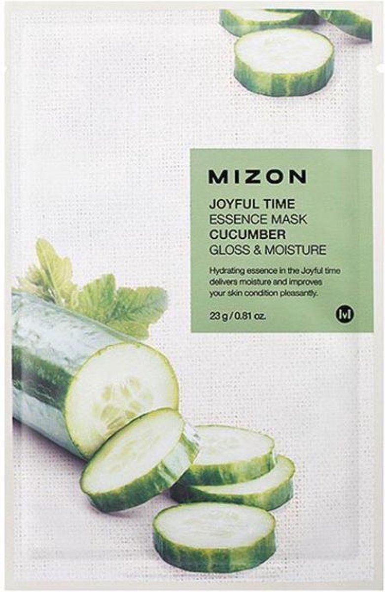 Mizon - 3D Face Mask with Cucumber for Joyful Time (Essence Mask Cucumber) 23 g - 23.0g