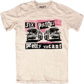 Sex Pistols Heren Tshirt -S- Pretty Vacant Creme