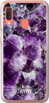 Samsung Galaxy A20e Hoesje Transparant TPU Case - Purple Geode #ffffff