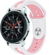 Samsung Galaxy Watch duo sport band - wit/roze - 45mm / 46mm