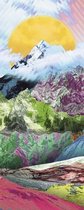 Fotobehang - Mountain Top 100x250cm - Vliesbehang