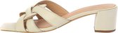 KUNOKA Martine Off White - Sandalen met hak Dames - maat 40 - Wit