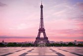 Fotobehang - Eiffel Tower At Sunset 384x260cm - Vliesbehang
