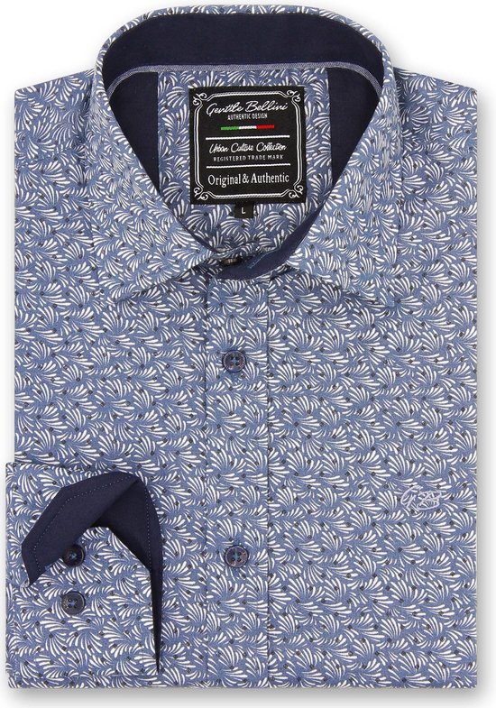 Chemise homme - Retro Leaf - Blauw