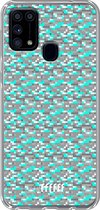 Samsung Galaxy M31 Hoesje Transparant TPU Case - Minecraft - Diamonds! #ffffff