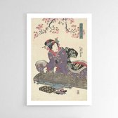 Walljar - Keisai Eisen - Koto - Muurdecoratie - Poster met lijst