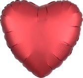 AMSCAN - Satijnachtige aluminium rode hart ballon - Decoratie > Ballonnen