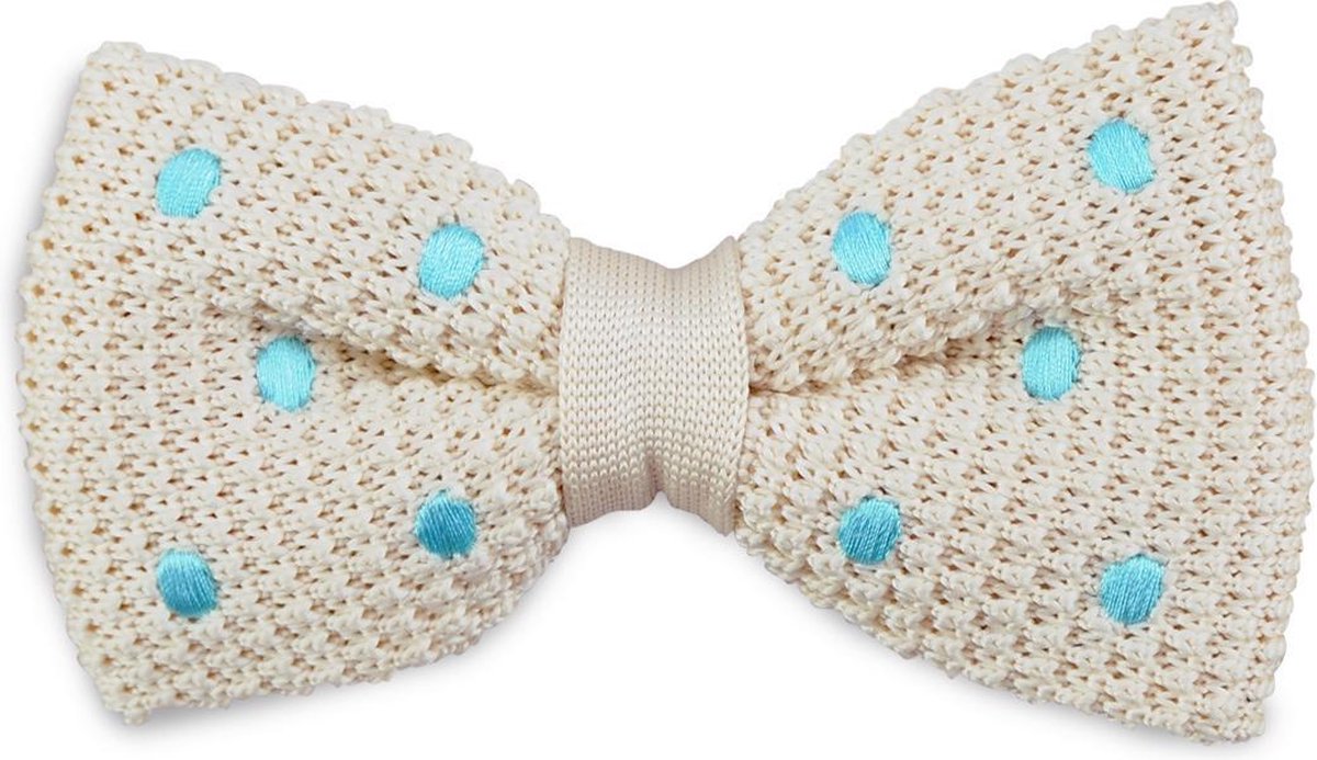 We Love Ties - Strikken - Strik Dotted Dandy - beige / turquoise