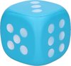 Afbeelding van het spelletje 1x Grote foam dobbelsteen/dobbelstenen blauw 12 cm - Dobbelspellen - Spelletjes met dobbelstenen