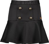 Nobell Nina technical interlock skirt with fancy buttons Jet Black Q009-3700