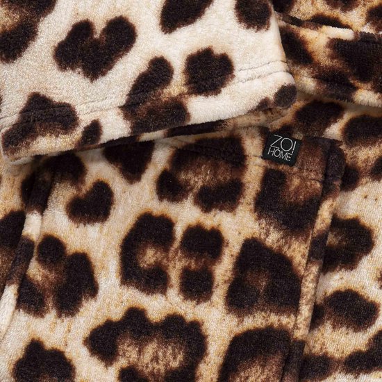 ZoHome Brown Badjas Leopard XL, gemaakt van 100% Polyester