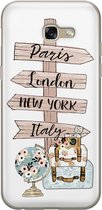 Samsung Galaxy A5 2017 hoesje siliconen - Where to go next - Soft Case Telefoonhoesje - Tekst - Multi