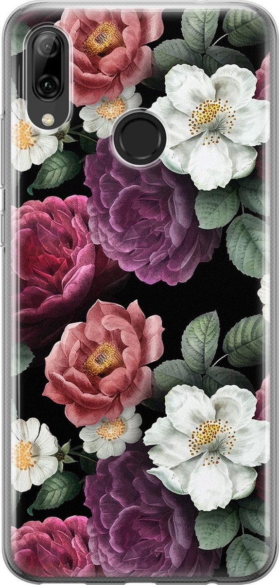Huawei P Smart 2019 hoesje - Flowers - Soft Case Telefoonhoesje - Bloemen - Multi