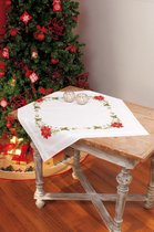 Tafelkleed Kerstrozen borduren (pakket)