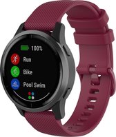 Garmin Vivoactive / Vivomove silicone gesp band - wijn rood - 18mm bandje - Horlogeband Armband Polsband