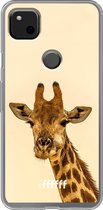 Google Pixel 4a Hoesje Transparant TPU Case - Giraffe #ffffff