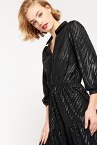 LOLALIZA Maxi jurk met metallic tijgerstrepen - Zwart - Maat 38