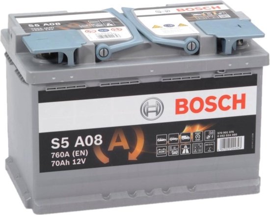 BOSCH, Batterie - S5A08 - 0092 S5A 080, 12V 70Ah