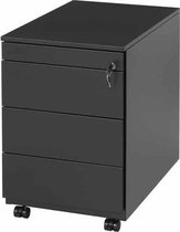 Ladeblok 3 laden met pennenlade bladkleur Halifax Eiken framekleur Aluminium (RAL9006)