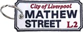 Sleutelhanger Mathew Street, Liverpool Sign Multicolours