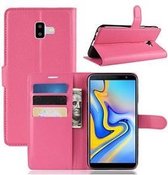 Samsung J6 Plus Hoesje Wallet Case Roze