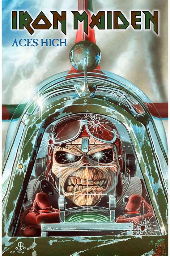 Iron Maiden - Aces High Textiel Poster - Multicolours