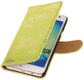 Wicked Narwal | Lace bookstyle / book case/ wallet case Hoes voor Samsung galaxy a3 2015 Groen