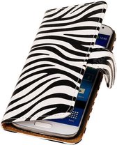 Wicked Narwal | Zebra bookstyle / book case/ wallet case Hoes voor Samsung Galaxy Ace Style LTE G357 Wit