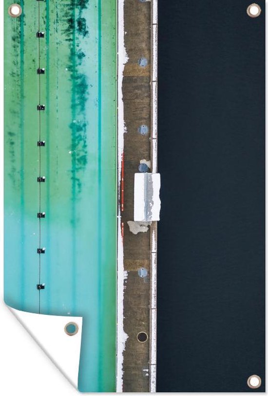 trompet Bezwaar Split Tuinposter Abstract Verdelen - Meer en zwembad in Zwitserland 120x180 cm  -... | bol.com