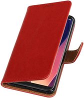 Wicked Narwal | Premium TPU PU Leder bookstyle / book case/ wallet case voor LG V30 Rood