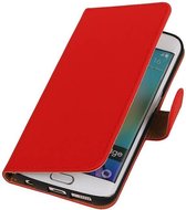 Wicked Narwal | bookstyle / book case/ wallet case Hoes voor Samsung Galaxy S6 Edge G925 Rood
