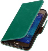 Wicked Narwal | Premium TPU PU Leder bookstyle / book case/ wallet case voor Samsung galaxy j5 2015 J500F Groen