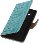 Wicked Narwal | Snake bookstyle / book case/ wallet case Hoes voor Samsung Galaxy S3 mini i8190 Turquoise