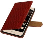 Wicked Narwal | Snake bookstyle / book case/ wallet case Hoes voor Huawei Y5 II Rood