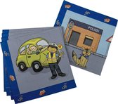 Tib Servetten Politie 33 X 33 Cm Papier Grijs/blauw 20 Stuks