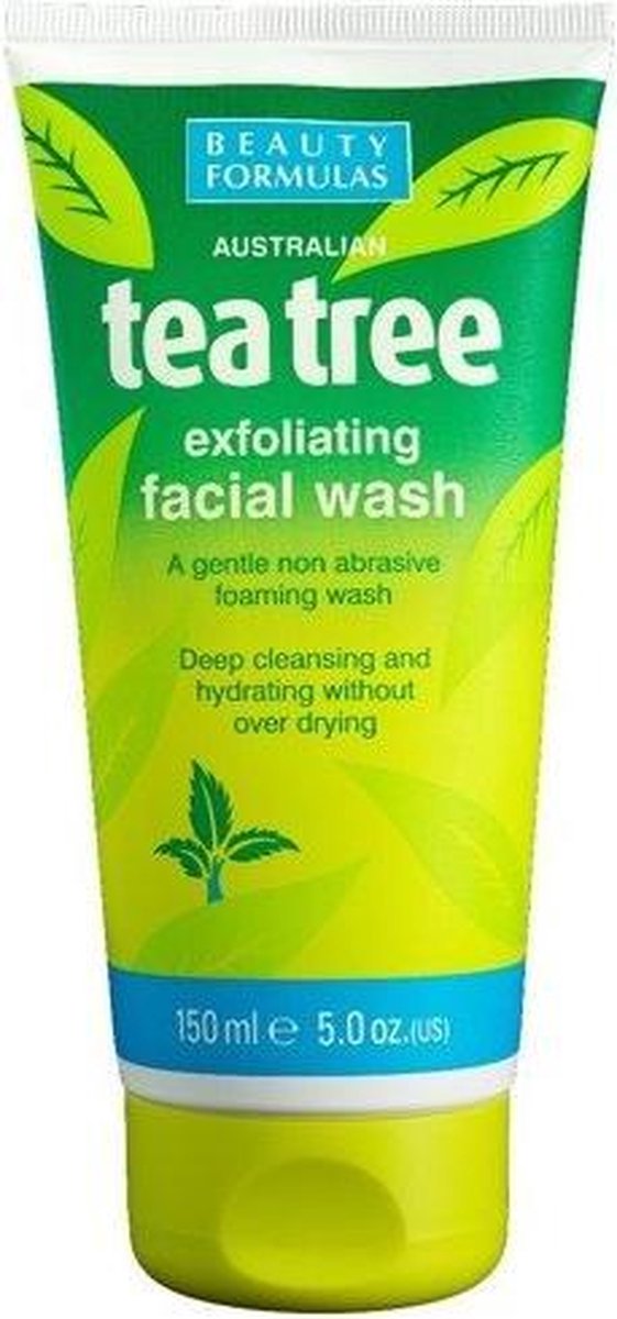 Beauty Formulas - Tea Tree Exfoliating Facial Wash Exfoliating Facial Cleanser 150Ml