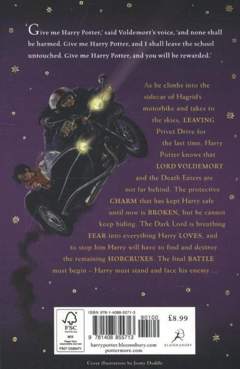 Harry Potter 7 - Harry Potter and the Deathly Hallows - back cover