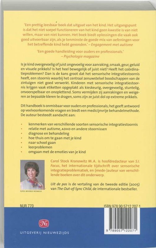 Achterflap van een boek met een portretfoto van Carol Stock Krawolitz.
