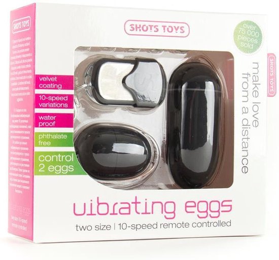 Shots Toys Eitje Vibrating Eggs Two Pack Zwart Bol Com