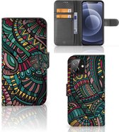 GSM Hoesje iPhone 12 | 12 Pro (6.1") Flip Case Aztec