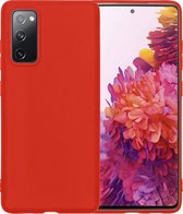 Samsung S20 FE Hoesje Back Cover Siliconen Case Hoes - Rood