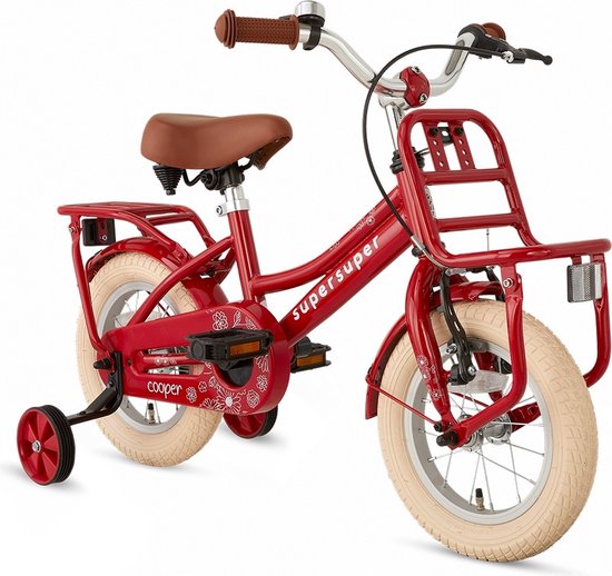 Supersuper Cooper Kinderfiets - 12 inch - Rood | bol.com