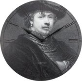 NeXtime NE-3184 Wandklok Dia. 50 Cm, Hout, 'Rembrandt'