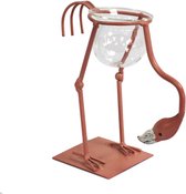 Hydroponic Home Décor - Pink Metal Flamingo Des 3