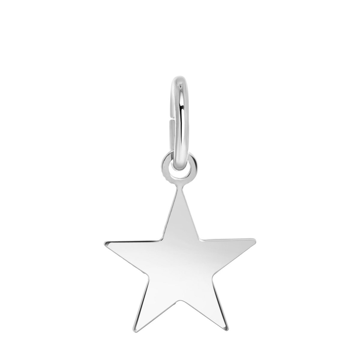 Lucardi Dames Zilveren hanger ster - Hanger - 925 Zilver - Zilverkleurig