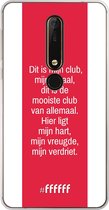 Nokia X6 (2018) Hoesje Transparant TPU Case - AFC Ajax Dit Is Mijn Club #ffffff
