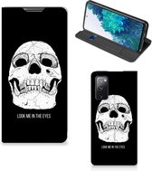 GSM Hoesje Geschikt voor Samsung Galaxy S20 FE Bookcase Skull Eyes